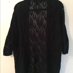 Crochet black cardigan